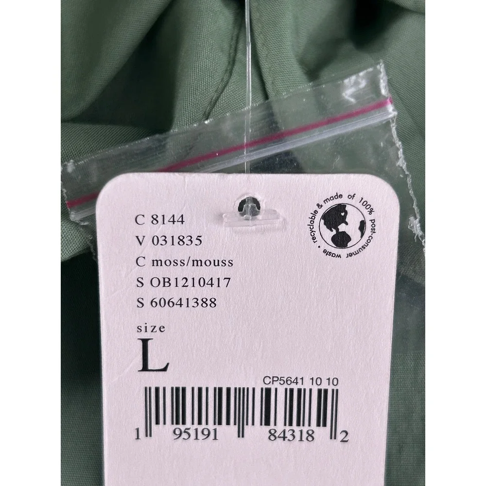 NEW Free People One of the Boys Open Tie Back Shirt Moss Green Oversized‎ - CJ - Picture 5 of 8